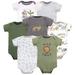 Hudson Baby Unisex Baby Cotton Bodysuits, Safari Life, 0-3 Months