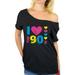 Awkward Styles I Love The 90s Off The Shoulder Tops T Shirt for Women 90s Fans T-Shirt 90s Women's Off the Shoulder Tops I Love the 90's Tee Shirt for Party 90s Disco Outfit for Women