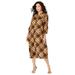 Roaman's Women's Plus Size Plaid Swing Dress