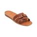 Dolce Vita Womens Cait Faux Leather Slide Sandals