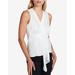 Dkny Womens Sleeveless Draped Front Blouse Shirt Top