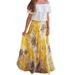 Womens Floral Skirt Dress Boho Long Maxi Full Beach Sun Dress Evening Dresses
