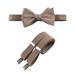 Mens Self Tie Bow Tie with Adjustable Stretch Suspender Set for Wedding Prom
