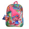 Poppy Trolls Backpack 16" School Bag or Travel Backpack with Lunch Bag Set