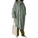 Women Winter Full Sleeve Hoodies Coat Solid Color Long Coat Trench Coat Windbreaker