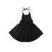 Kiapeise Toddler Girl Chiffon Halter Dress Cake Layer Tuxedo Sundress