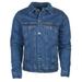 9 Crowns Men's Denim Sherpa Trucker Jean Jacket (Med Blue, X-Large)