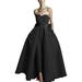 Women's Solid Color Strapless A-line Ball Gowns Bridesmaid Wedding Prom Dresses