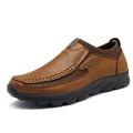 Microfiber Leather Loafers Casual Shoes Anti-skid Round Toe Slip on Shoes for Men