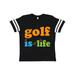 Inktastic Golfing Gift Golf is my Life Tween Short Sleeve T-Shirt Unisex Football Black and White M