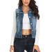 MISS MOLY Denim Vest For Women Denim Jean jackets Washed Sleeveless w Pockets Black S