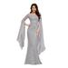 Ever-Pretty Women's Sexy Bodycon Long Sleeve Lace Wedding Party Gowns 00476 Gray US10