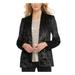 DKNY Womens Black Velvet Suit Evening Coat Size 12