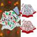 2PCS Toddler Baby Kids Girl Christmas Dress T-Shirt Tops+Headband Outfits Set