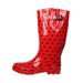 Women Rain Boots with Non-Slip Sole Tall Waterproof Garden Shoes Shiny Rubber Work Shoes