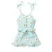 Hirigin Baby Girls Daisy Floral Romper Sleeve Bowknot Bodysuit and Headdress Outfit