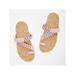 Lacyhop Women Solid Color Flip Flops Sandals Casual Mules Flat Magic Tape Slippers Shoes