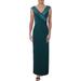 Lauren Ralph Lauren Womens Leonetta Off-The-Shoulder Satin Trim Evening Dress