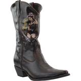 Durango Womens Crush Pin Up Western Western Cowboy Boots Mid Calf Mid Heel 2-3"