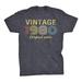 40Th Birthday Gift T-Shirt - Retro Birthday - Vintage 1980 Original Parts - 001-Dk. Heather-Xl