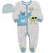 Disney Boys Coverall Bodysuit Onesie with Hat Set