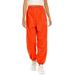 UKAP Women Casual Cotton Pants Simple Lightweight lounge pants charcoal with Pockets Orange XL