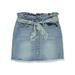 Vigoss Girls' Denim Skirt with Fabric Belt (Big Girls)