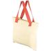 Canvas Tote Bag - CREATIVITY Bag KID Tested & Approved - Bulk Deal - Mato & Hash - 6PK Natural/Red CA2700