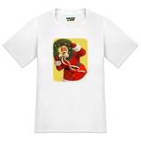 Christmas Holiday Santa Wreath Ribbon Swirl Men's Novelty T-Shirt