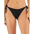 LELINTA Women's Sexy Bikini Bottom Cheeky Ruched Semi Thong Swimsuit Bottom Black