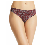 Calvin Klein Women' s Lined at Gusset Invisible Thong Panty XL/Burgundy