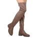 New Nature Breeze Olympia-20 Women Faux Suede Thigh High Riding Boot