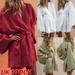 Sexy Women Summer Casual V-Neck Kimono Long Sleeve Wrap Belt Short Mini Dress