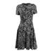 DKNY Women's Scribble Print Fit Flare Dress