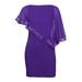 Besufy Plus Size Women Shoulder Dress,Round Neck Irregular Sequins Patchwork Slit Sleeve Pencil Mini Dress