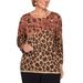 Alfred Dunner Women's Catwalk Floral Animal Print Jacquard Sweater - Plus Size, Multi, 1X