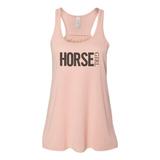 Horse Girl, Racerback, Equestrian Apparel, Soft Bella Canvas, Sublimation, Horse Tank Top, Horseback, Horse Lover, Equestrian Shirt, Horses, Peach, SMALL