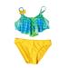 UKAP 2-7Year Baby Kids Girls Bikini Set Swimwear Mermaid Scale Printed Swimming Costumes Children Ruffle Bathing Suit Swimsuit Tankini Sets Beachwear