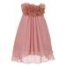 Big Girls Dusty Rose Mesh Flowers Chiffon Special Occasion Dress 12