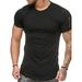 Mens Slim Fit Short Sleeve T-Shirt Muscle Casual Blouse Top Summer Shirts