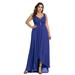 Ever-Pretty Womens Plus Size Prom Dresses for Women 99832 Sapphire Blue US 18