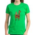 CafePress - Cute Sloth Riding Llama - Women's Dark T-Shirt