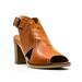 Bella Vita Viv-Italy Leather Block Heel Sandals Brown