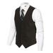 Gioberti Men's 5 Button Slim Fit Formal Herringbone Tweed Suit Vest