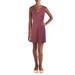 French Connection Womens Lula Scalloped V-Neck Cocktail Dress