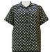 A Personal Touch Women's Plus Size Short Sleeve Button-Up Print Blouse with Pleats - Black Charming - 1X