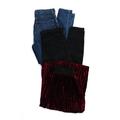 Pre-ownedTopshop Zara Womens Distressed Skinny Jeans Velvet Skirt Blue Red 28 XS Lot 3