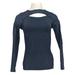 G.I.L.I. got it love it Women's Top Sz 2XS (XXS) Lng Slv W/ Keyhole Blue A350337