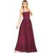 Lana Roux Women's Juniors Halter Neck Strappy Open Back Maxi Dress (M, Wine)