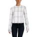 Derek Lam 10 Crosby Womens Woven Plaid Button-Down Top